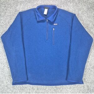 Patagonia Better Sweater Mens XL Blue 1/4 Zip Fleece Pullover